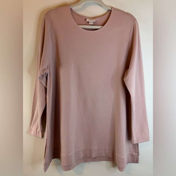 Pure Jill J. Jill Tops - NEW PURE JILL J. JILL Pima Cotton Blush Pink Long Sleeve Tunic Top Size XL